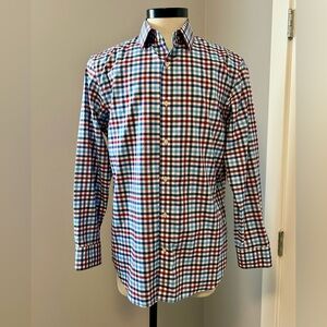 Banana Republic Checkered Non-Iron Slim Fit Dress Shirt - US L